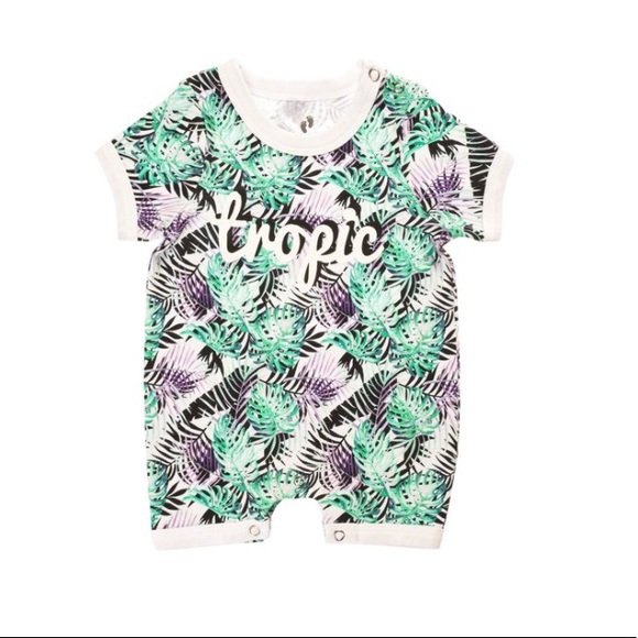 tropical baby romper